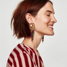 Boho Crystal Beads Fashion Women Statement Dangle Drop Earrings For Women Fringed Earrings Jewelry T