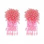 Boho Crystal Beads Fashion Women Statement Dangle Drop Earrings For Women Fringed Earrings Jewelry T