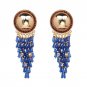Boho Crystal Beads Fashion Women Statement Dangle Drop Earrings For Women Fringed Earrings Jewelry T