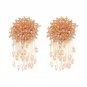 Boho Crystal Beads Fashion Women Statement Dangle Drop Earrings For Women Fringed Earrings Jewelry T