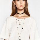 New Z choker star moon pendant necklace fashion necklace costume collar good quality torques stateme