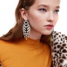 JUJIA 4 color design Trend fashion women Ethnic statement crystal tassel Earrings for women jewelry 