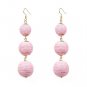 JUJIA 2017 POM POM CRISPIN BALL DROP EARRINGSS JEWELRY FASHION WOMEN STATEMENT DROP EARRING WHOLESAL