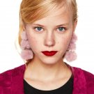 JUJIA 2017 New statement earrings long tassel drops dangel pom pom earrings fashion earring for wome