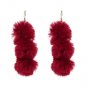 JUJIA 2017 New statement earrings long tassel drops dangel pom pom earrings fashion earring for wome