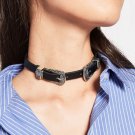 2 colors hot sale New Z leather choker fashion necklace collar good quality torques statement neckla