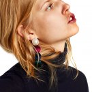 JUJIA 15 colors ethnic tassel drop earring Jewelry Elegant simulated pearl pom pom Earrings for Wome