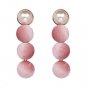 JUJIA 15 colors ethnic tassel drop earring Jewelry Elegant simulated pearl pom pom Earrings for Wome