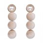 JUJIA 15 colors ethnic tassel drop earring Jewelry Elegant simulated pearl pom pom Earrings for Wome