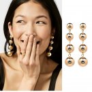 JUJIA 4 tiered balls drop features a luxe fashion earrings for women wholesale earring 7.5 CM