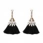 Handmade Ethnic Bohemian Fringe Earrings Rhinestone Dangle Earrings Long Tassel Earrings for Women 2