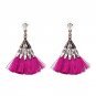 Handmade Ethnic Bohemian Fringe Earrings Rhinestone Dangle Earrings Long Tassel Earrings for Women 2