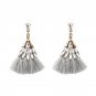 Handmade Ethnic Bohemian Fringe Earrings Rhinestone Dangle Earrings Long Tassel Earrings for Women 2