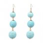 JUJIA Good Quality POM POM CRISPIN BALL DROP EARRINGSS JEWELRY FASHION WOMEN STATEMENT DROP EARRING 