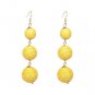 JUJIA Good Quality POM POM CRISPIN BALL DROP EARRINGSS JEWELRY FASHION WOMEN STATEMENT DROP EARRING 