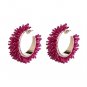 JUJIA 12 colors crystal beads earrings fashion women statement C dangle drop Earrings for women Frin