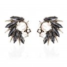 Latest Statement Simulated Pearl Earring Fashion Shiny Crystal Stud Earrings for Women Jewelry Lady 