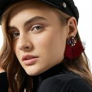 JUJIA 6 Colors Fashion Tassel  Earrings Wedding Bohemian Drop Statement fringe Earrings For Women st