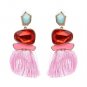 JUJIA 19 colors FIRENZE FRINGE DROPS earrings fashion women statement jewelry POMPOM EARRINGS dangle