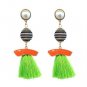 JUJIA 19 colors FIRENZE FRINGE DROPS earrings fashion women statement jewelry POMPOM EARRINGS dangle