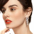 NEW Fashion Brand Earrings CZ Crystal Leaves Stud Earrings for Women Wedding Party Accessories Drop 