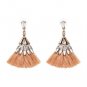 JUJIA 6 colors handmade cotton tassel earrings fashion women statement dangle drop Earrings for wome