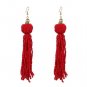 JUJIA 8 colors FIRENZE FRINGE DROPS earrings fashion women statement beads tassel EARRINGS dangle dr