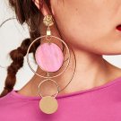 Brand Jewelry Women Fashion Big Earrings Long Round Circle Drop Dangle Earrings Trendy Jewelry Weddi