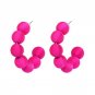 Trendy Simple Design Earrings Pom Pom Jewelry Fashion Statement Ball Dangle Drop Earrings For Women 