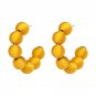 Trendy Simple Design Earrings Pom Pom Jewelry Fashion Statement Ball Dangle Drop Earrings For Women 