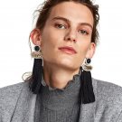 JUJIA 5 colors long tassel earrings fashion women statement tassel Earrings for women drops Fringed 