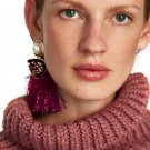 JUJIA 6 colors crystal Tassel Earring luxe statement fashion fringed statement drop earring Fringing