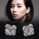 JUJIA high quality 2017 women fashion good design full crystal statement cubic zirconiastud Earrings