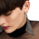 JUJIA 6 colors fashion women statement drops tassel Chain mail with stones fashion jewelry Fringing 