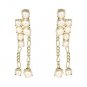 JUJIA 2 colors Women\'s statement fashion simulated pearl earrings 2017 New arrival brand stud earri