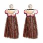 JUJIA Hot Brand Bohemian Gold Charm Fringed Drop Dangle Earring Jewelry Fashion Women Statement Tass
