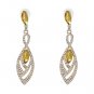 JUJIA Elegant Gold Earrings Green Gem Classic Drop Earrings For Women Engagement Dangle Ear Accessor
