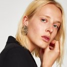 2017 New European Punk Exaggerated Big Round Earrings For Women Statement Crystal Stud Earrings Brin
