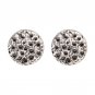 2017 New European Punk Exaggerated Big Round Earrings For Women Statement Crystal Stud Earrings Brin