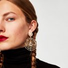 New Fashion Statement Jewelry Round Pendant Drop Earrings Luxury Simulated Pearl Earrings For Women 