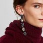 JUJIA Fashion Crystal Drop Dangle Earrings For Women Charm Luxury Statement Jewelry Long Tassel Earr