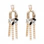 Fashion Tassels Simulated Pearl Charm Beads Drop Earrings Women Statement Long Earrings Crystal Jewe