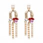 Fashion Tassels Simulated Pearl Charm Beads Drop Earrings Women Statement Long Earrings Crystal Jewe