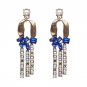 Fashion Tassels Simulated Pearl Charm Beads Drop Earrings Women Statement Long Earrings Crystal Jewe