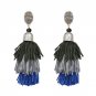 Bohemian Fashion Ethnic Beaded Drop Tassel Earrings Indian Long Dangling Fringe Earrings For Women B