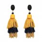 Bohemian Fashion Ethnic Beaded Drop Tassel Earrings Indian Long Dangling Fringe Earrings For Women B