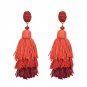 Bohemian Fashion Ethnic Beaded Drop Tassel Earrings Indian Long Dangling Fringe Earrings For Women B