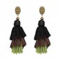 Bohemian Fashion Ethnic Beaded Drop Tassel Earrings Indian Long Dangling Fringe Earrings For Women B