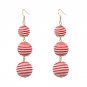 JUJIA 2017 Ethnic Long Ball Pom Pom Earrings Handmade Statement Drop Earrings For Women Jewelry pend