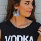 Big Fan Shape Fringe Jewelry Vintage 2017 New Arrival Long Tassel Earrings Pom Pom Statement Women E